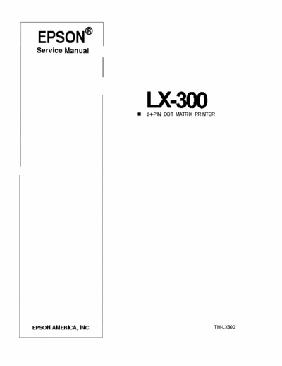 Epson Lx-300 service manual